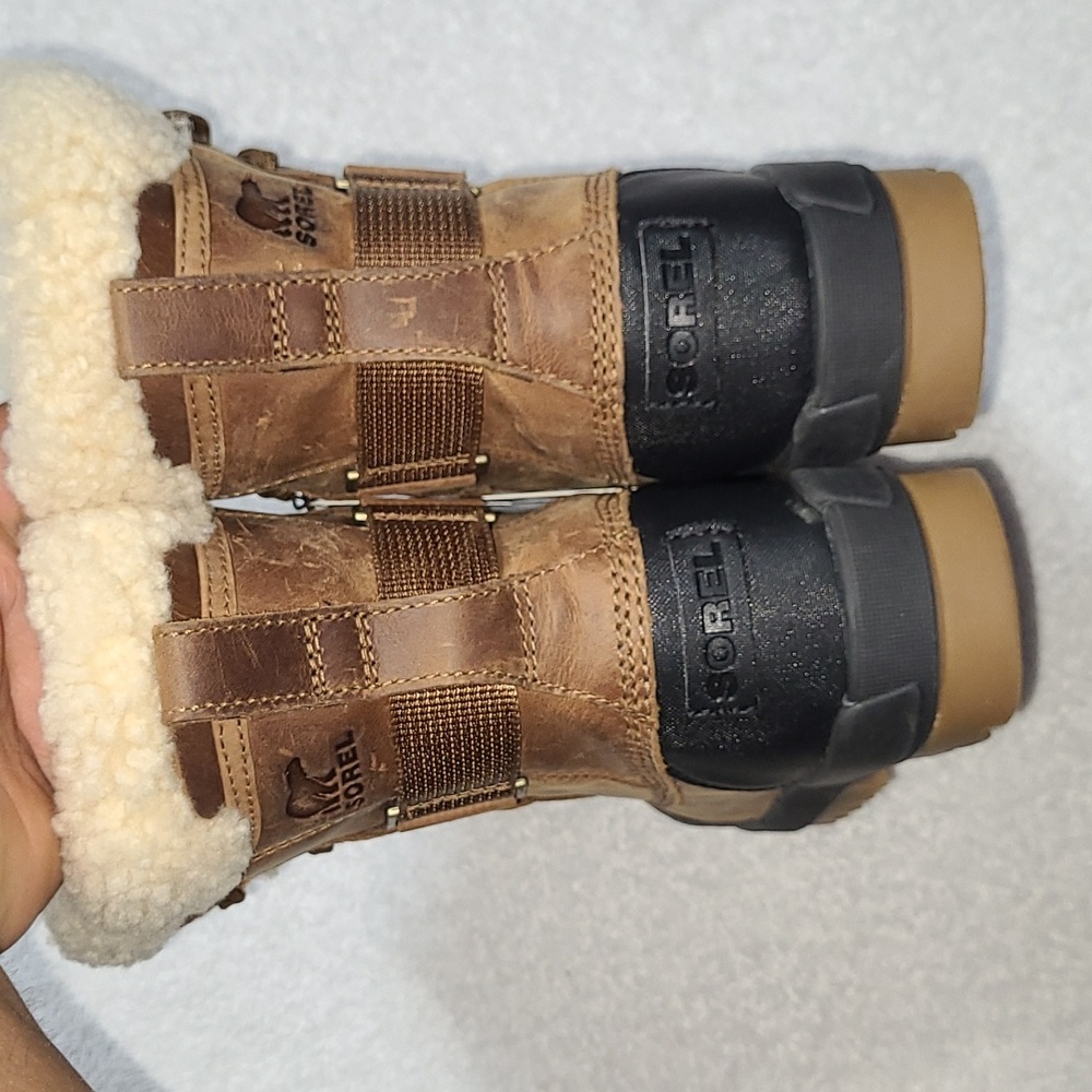 SOREL Tivoli IV Parc Waterproof Leather Snow Boots Size 5.5 Women's - Picture 4 of 13